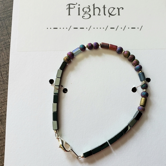 SleepingRiver Jewelry - Artisan Made Morse Code Bracelet  NWT